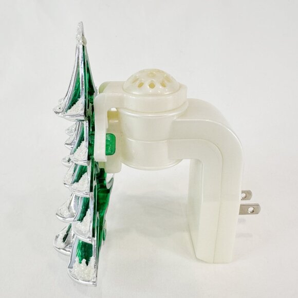BATH & BODY WORKS Winter Silver Green TREE Nightlight WALLFLOWER PLUGIN RARE - Picture 4 of 5